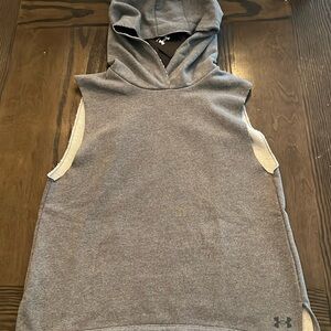 NWT under armour terry sleeveless hoodie